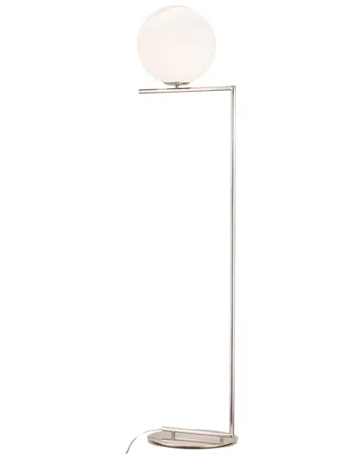 Bethel International Floor Lamp In Silver