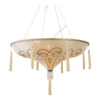 Bethel International Ga Series 7-light Bowl Pendant In Gold