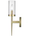 Bethel International Gold Glass Shade Small Wall Sconce In Gold