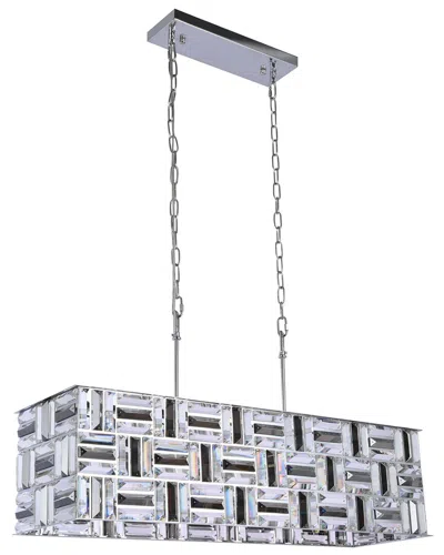 Bethel International Iron Chandelier With Smoke Crystal In Gray