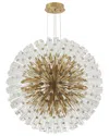 Bethel International Metal Chandelier With Crystals