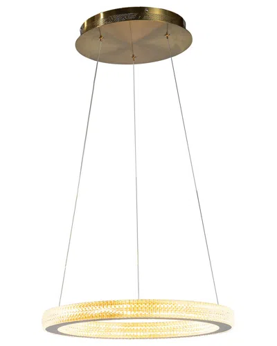 Bethel International Metal Led Chandelier With Acrylic Lens In Gold