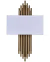 Bethel International Metal Wall Sconce With Fabric Shade