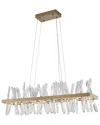 Bethel International Stainless Steel Led Chandelier With Crystals