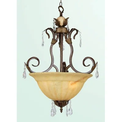 Bethel International Ys Series 3-light Bowl Pendant