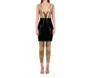 Bethelhelena Bare Mini Skirt In Holographic Black In Multi