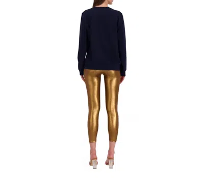 Bethelhelena For Women By Women Sweatshirt In Navy Nights In Rose Gold Text In Blue