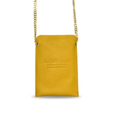 Bethelhelena My Little Selfie Phone Holder In Flaxen Yellow In Multi