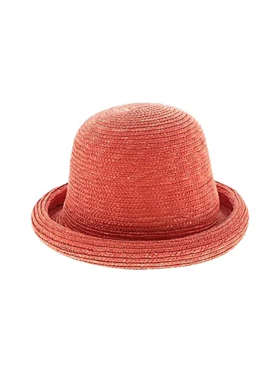 Pre-owned Betmar Sun Hat In Orange