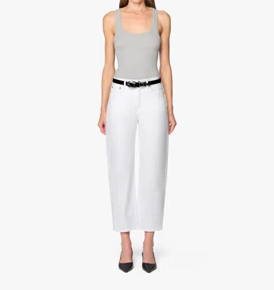 Betro Simone Ellen Bow Leg Jeans In White In Gray