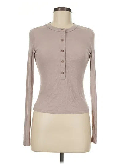 Pre-owned Betro Simone Long Sleeve Henley Shirt In Tan