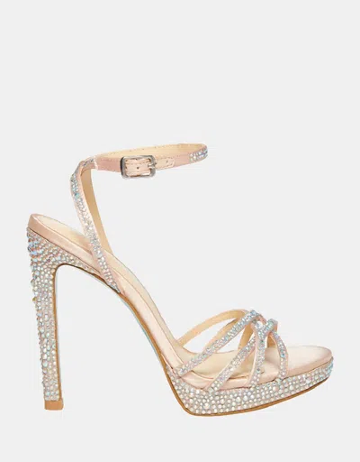Betsey Johnson Adde Heels In Champagne In White