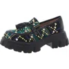 Betsey Johnson Aleah Womens Embellished Slip On Loafers