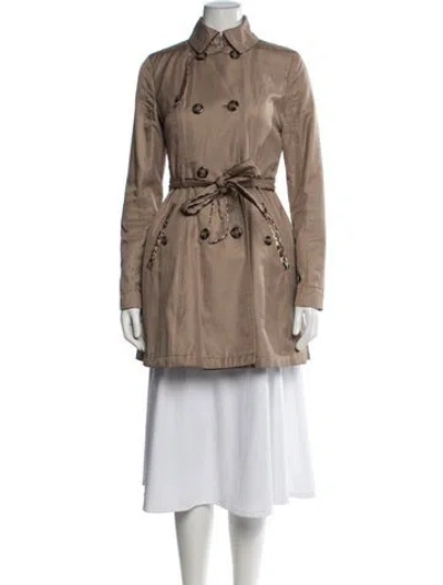 Pre-owned Betsey Johnson Animal Print Jacket In Brown