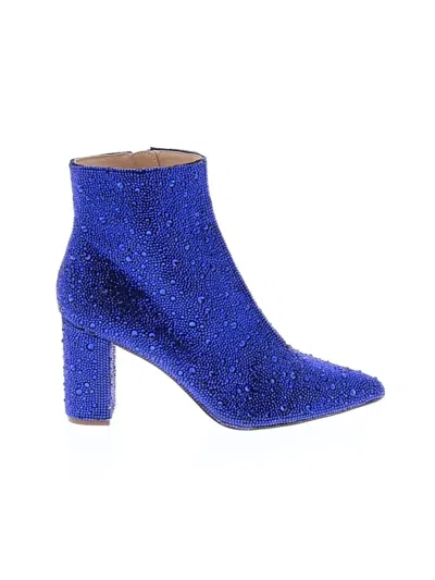 Pre-owned Betsey Johnson Ankle Boots In Blue