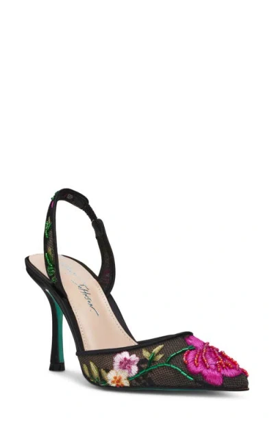 Betsey Johnson April Pointed Toe Slingback Pump In Multi
