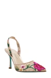 Betsey Johnson April Pointed Toe Slingback Pump In Multi