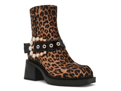 Betsey Johnson Asher Bootie In Animal Print