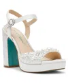 Betsey Johnson Avian Platform Sandal In Ivory