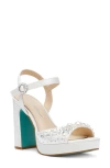 Betsey Johnson Avian Platform Sandal In Ivory