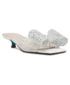 Betsey Johnson Babe Lucite Kitten Heel Mules In Cultivated Pearl Multi