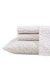 Betsey Johnson Baby Buds 200 Thread Count Cotton Percale Sheet Set In Dark Pink