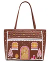 Betsey Johnson Baking Spirits Bright Medium Tote Bag In Brown