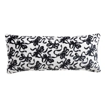 Betsey Johnson Ballet Bows Black Body Pillow