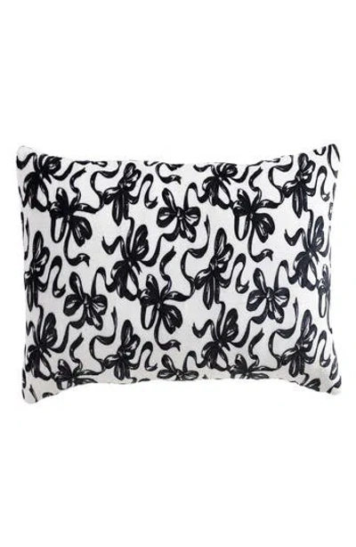 Betsey Johnson Ballet Bows Plush Decorative Throw Pillow In Black