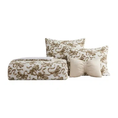 Betsey Johnson Ballet Bows Reversible Brown Comforter Bonus Set