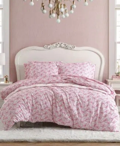 Betsey Johnson Ballet Bows Reversible Duvet Cover Sets In Petal Pink