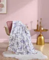 Betsey Johnson Ballet Bows Ultra Soft Plush Fleece Throw, 70" X 50" In Quartz Purple