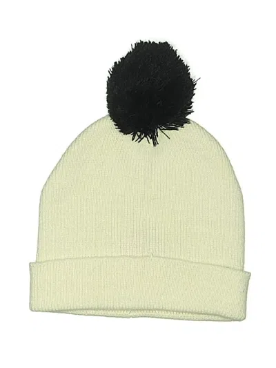 Pre-owned Betsey Johnson Beanie Hat In White