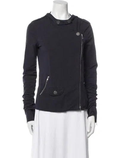 Pre-owned Betsey Johnson Biker Jacket In Blue