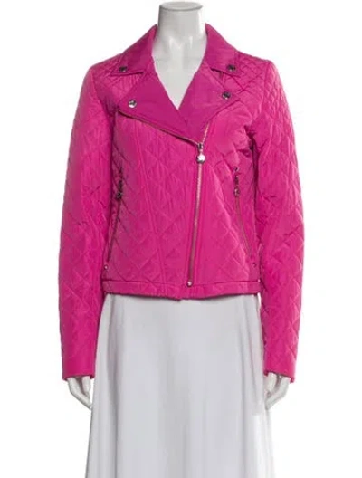 Pre-owned Betsey Johnson Biker Jacket In Pink