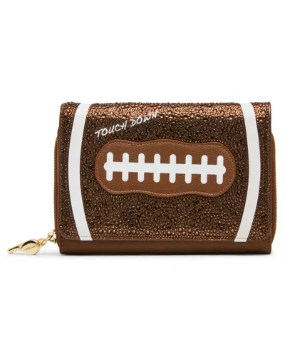 Betsey Johnson Blitz And Glitz Football Design Wallet In Pink
