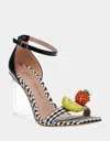 Betsey Johnson Harlen Womens Patent Rhinestone Ankle Strap In Black