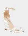 Betsey Johnson Blue By  Ivan Sandals Women's Ivory Block Heel Ankle Strap Zogg578 In White