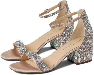 Betsey Johnson Blue By  Mari Sandals Womens Us 9.5w Champagne Block Heel Khd2653