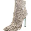 BETSEY JOHNSON BOLT WOMENS SHEER POINTED TOE BOOTIES
