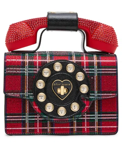 Betsey Johnson Boring Phone Small Crossbody Handbag In Multi