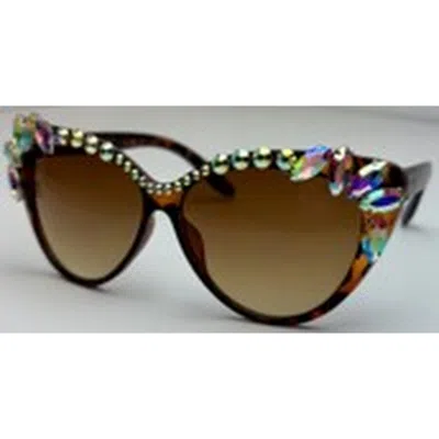 Betsey Johnson Brown Cat Eye Ladies Sunglasses Bj889127tort Torbrn In Black