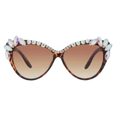 Betsey Johnson Brown Cat Eye Ladies Sunglasses Bj889127tort Torbrn