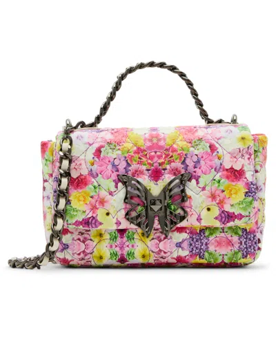 Betsey Johnson Butterfly Puffed Flap Small Crossbody Bag In Kaleidoscope Floral