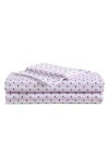 Betsey Johnson Butterfly Stripe Sheet Set In Purple