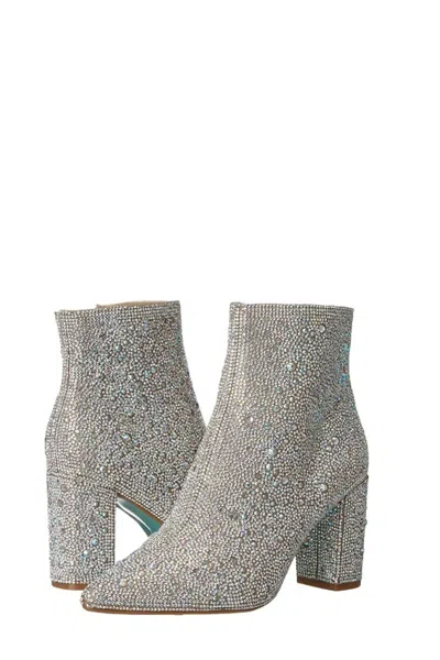 Betsey Johnson Cady Ankle Boot In Rhinestones In Multi