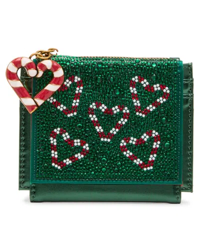 Betsey Johnson Candy Cane Wallet In Green Candy Cane