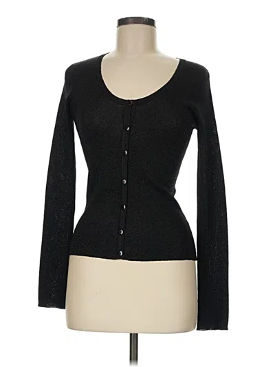 Pre-owned Betsey Johnson Cardigan Sweater In Black