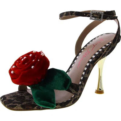 Betsey Johnson Carlos Womens Metallic Square Toe Pumps In Multi