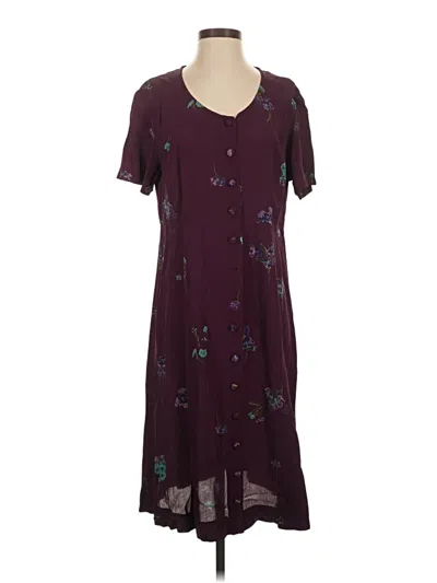 Pre-owned Betsey Johnson Casual Dress In Burgundy
